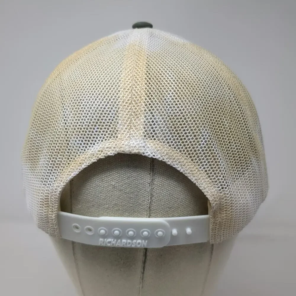 Richardson Trucker Hat Gray One Size TF Water Department Logo Snapback Mesh Cap
